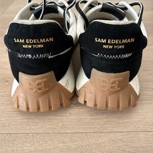 Sam Edelman Black and Cream Men's Sneakers